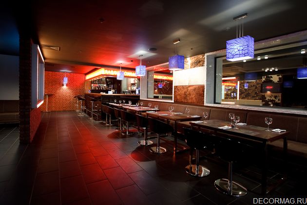 Интерьер мясного ресторана Korova Bar