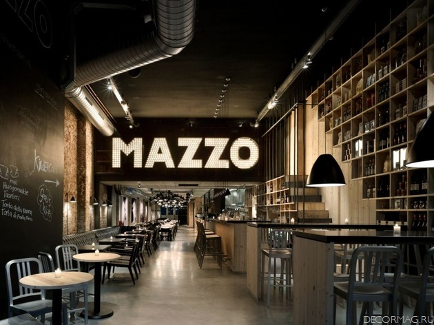 Интерьер ресторана Mazzo в Амстердаме
